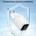 USAMS Ład. siec. 1xUSB-C+1xUSB T46 33W PD3.0 +QC3.0 Fast Charging +kabel U63 USB-C/Lightning czarny/black UDTZ01