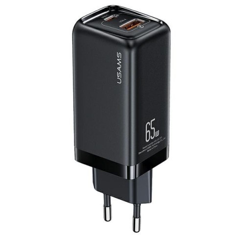 USAMS Ład. siec. 1xUSB-C+1xUSB T47 65W (only head) PD Fast Charging Super Si czarny/black CC153TC01 (US-CC153)