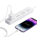 USAMS Ład. siec. 1xUSB-C PD20W PD3.0 Fast Charging US-CC183 + kabel USB-C/Lightning US-SJ610 biały/white YX Series YXXLOGTC03