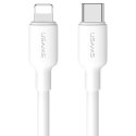 USAMS Ład. siec. 1xUSB-C PD30W PD3.0 Fast Charging US-CC186 + kabel USB-C/Lightning US-SJ610 biały/white YX Series YXXLOGTC04