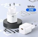 USAMS Ład. siec. 1xUSB-C T36 mini 20W (only head) PD3.0 Fast Charging biały/white CC124TC02 (US-CC124)