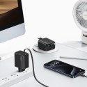 USAMS Ład. siec. 1xUSB-C ze zwijanym kablem USB-C Retractable PD+QC 20W Gan Fast Charging biały/white YC Series CC233TC02 (US-CC