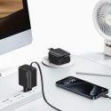 USAMS Ład. siec. 1xUSB-C ze zwijanym kablem USB-C Retractable PD+QC 20W Gan Fast Charging czarny/black YC Series CC233TC01 (US-C