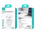 USAMS Ład. siec. 1xUSB-C ze zwijanym kablem USB-C Retractable PD+QC 35W Gan Fast Charging biały/white XMF Series CC202TC02 (US-C