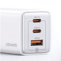 USAMS Ład. siec. 2xUSB-C+1xUSB 65W (only head) GaN PD3.0 +QC3.0 Fast Charging niebieski/gradient blue Sandru Series CC180TC04 (U