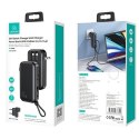 USAMS Powerbank PB63 3in1 10000mAh 20W Quick Charge US+EU Plug + Cables USB-C/Lightning/MicroUSB czarny/black 10KCD17201 (US-CD1