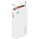 USAMS Powerbank ze zwijanym kablem Retractable Lightning 10000 mAh PD 20W Fast Charge XY Series biały/white 10KCD22502 (US-CD225