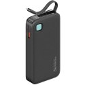 USAMS Powerbank ze zwijanym kablem Retractable Lightning 10000 mAh PD 20W Fast Charge XY Series czarny/black 10KCD22501 (US-CD22