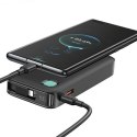 USAMS Powerbank ze zwijanym kablem Retractable Lightning 10000 mAh PD 20W Fast Charge XY Series czarny/black 10KCD22501 (US-CD22