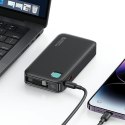 USAMS Powerbank ze zwijanym kablem USB-C Retractable 10000 mAh PD 20W Fast Charge XY Series fioletowy/purple 10KCD22403 (US-CD22