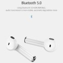 USAMS Słuchawki Bluetooth 5.0 TWS LU series bezprzewodowe biały/white BHULU01 (US-LU001)