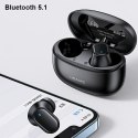 USAMS Słuchawki Bluetooth 5.1 TWS BH series bezprzewodowe czarny/black BHUBH01