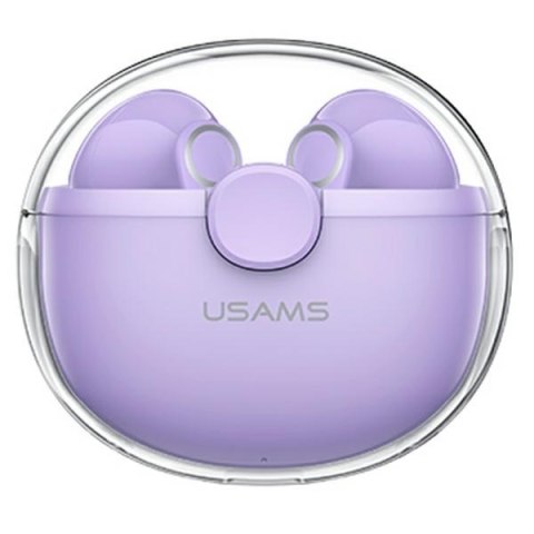 USAMS Słuchawki Bluetooth 5.1 TWS BU series bezprzewodowe fioletowy/purple BHUBU02