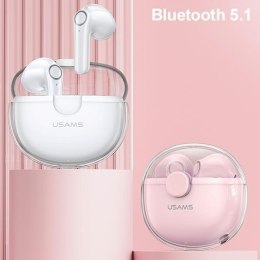 USAMS Słuchawki Bluetooth 5.1 TWS BU series bezprzewodowe różowy/pink BHUBU04