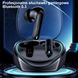 USAMS Słuchawki Bluetooth 5.3 TWS ENC XJ13 series Gaming Earbuds bezprzewodowe czarny/black BHUXJ01 (US-XJ13)