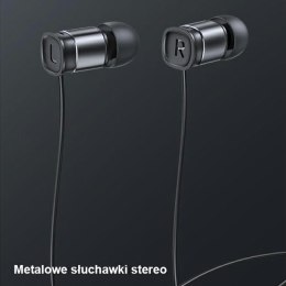 USAMS Słuchawki stereo EP-46 USB-C czerwony/red 1,2m HSEP4604