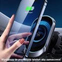 USAMS Uchwyt indukcyjny Magnetyczny Wireless Charging 15W do kratki went. czarny/black CD182ZJ01 (US-CD182)