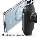 USAMS Uchwyt indukcyjny Magnetyczny Wireless Charging 15W do kratki went. czarny/black CD182ZJ01 (US-CD182)