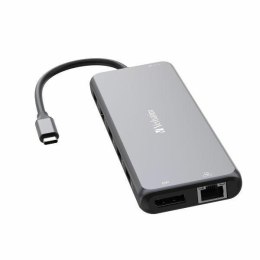 Verbatim Adapter Hub USB-C - 2xHDMI/DP/ Eternet/6xUSB-A/Jack 3.5mm/2xUSB-C aluminiowy/aluminum 32153