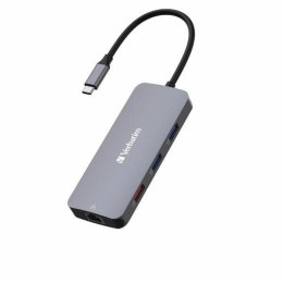 Verbatim Adapter Hub USB-C - HDMI/ 3xUSB-A/SD/microSD/2xUSB-C/Eternet aluminiowy/aluminum 32152