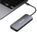 Verbatim Adapter Hub USB-C - HDMI/ 3xUSB-A/SD/microSD/2xUSB-C/Eternet aluminiowy/aluminum 32152