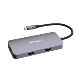 Verbatim Adapter Hub USB-C - HDMI/USB-C /Eternet/2xUSB-A 3.0 aluminiowy/aluminum 32150