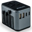Verbatim Adapter podróżny EU/UK/US2xUSB-A/2xUSB-C PD 30W UTA-03 czarny/black 49545