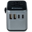 Verbatim Adapter podróżny EU/UK/US2xUSB-A/2xUSB-C PD 30W UTA-03 czarny/black 49545
