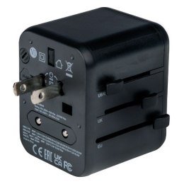 Verbatim Adapter podróżny EU/UK/US 2xUSB-A/USB-C PD 20W UTA-02 czarny/black 49544