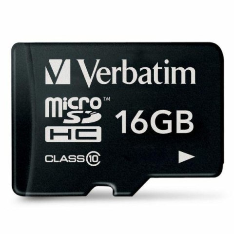 Verbatim Karta microSDHC 16GB V10czarny/black 44010