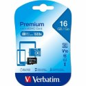 Verbatim Karta microSDHC 16GB V10czarny/black 44010