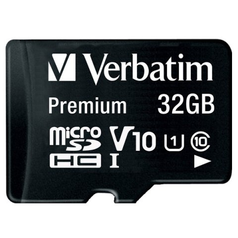 Verbatim Karta microSDHC 32GB V10+ adapter czarny/black 44083