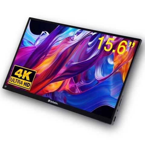 Verbatim Monitor przenośny dotykowy15.6" Ultra HD 4K czarny/black 32238