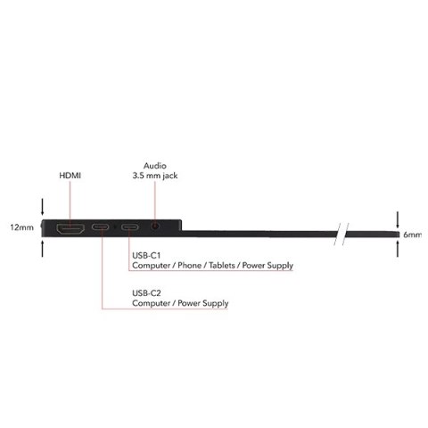 Verbatim Monitor przenośny dotykowy15.6" Ultra HD 4K czarny/black 32238