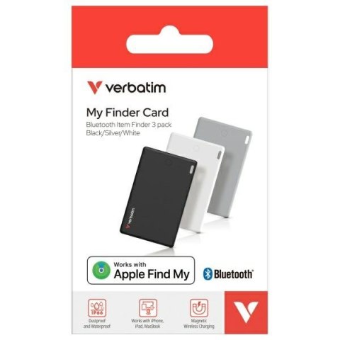 Verbatim My Finder Card Bluetooth czarny srebrny biały/black silver white - urządzenie do śledzenia 3szt MYFCR-03BSW 32141