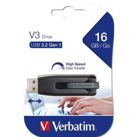 Verbatim Pendrive 16GB USB-A 3.2 V3czarny/black 49172