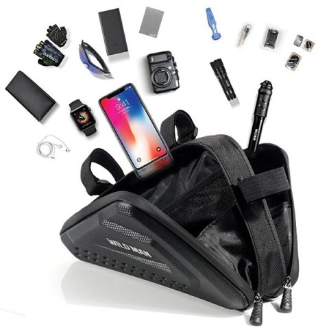 WILDMAN Etui/sakwa na ramę roweru ES19 1L uchwyt rowerowy czarna/black