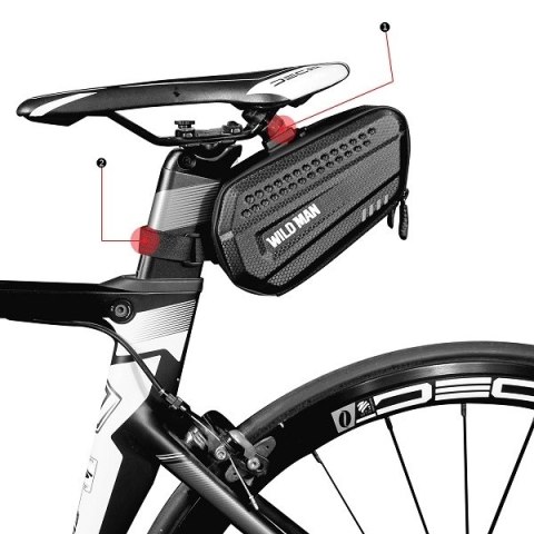 WILDMAN Etui/sakwa pod siodełko L ES7 1.2L uchwyt rowerowy czarna/black