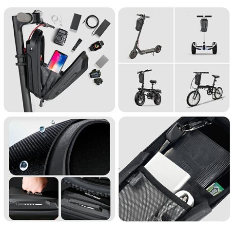 WILDMAN Etui/uchwyt na hulajnogę GD9XPlus sakwa na ramę czarna/black