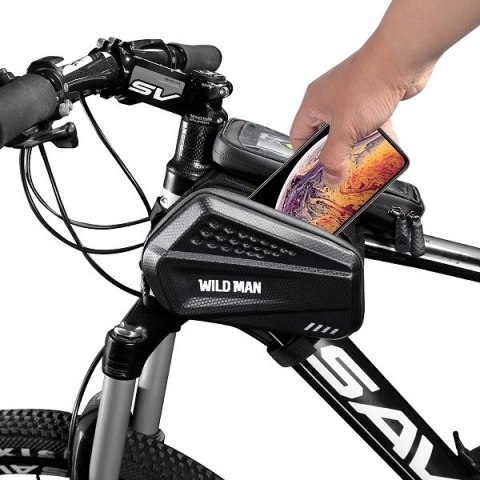 WILDMAN Etui/uchwyt rowerowy XXL ES6 1L sakwa na ramę czarna/black