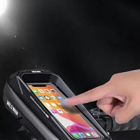 WILDMAN Etui/uchwyt rowerowy MS33 0.6L sakwa na kierownicę czarna/black