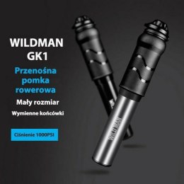 WILDMAN Pompka rowerowa ręczna GK1 aluminiowa czarna/black