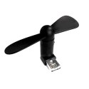 Wiatraczek 2in1 USB/microUSB czarny/black