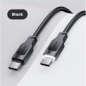 USAMS Kabel USB-C na USB-C 100W 1,2m Port Display Fast Charging Lithe Series czarny/black SJ567USB01(US-SJ567)