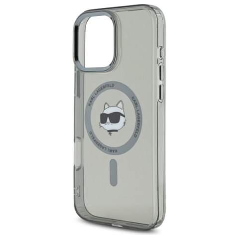 Karl Lagerfeld KLHMP16XHLSCHK iPhone16 Pro Max 6.9" czarny/black hardcase IML Metal Choupette Head MagSafe
