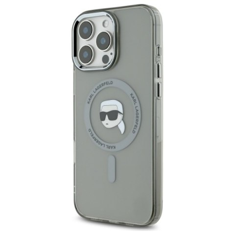 Karl Lagerfeld KLHMP16XHLSKIK iPhone16 Pro Max 6.9" czarny/black hardcase IML Metal Karl Head MagSafe
