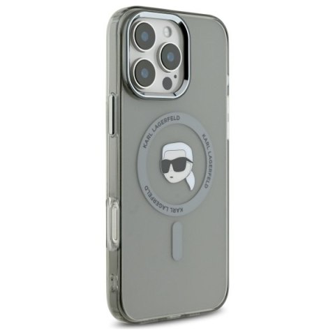 Karl Lagerfeld KLHMP16XHLSKIK iPhone16 Pro Max 6.9" czarny/black hardcase IML Metal Karl Head MagSafe