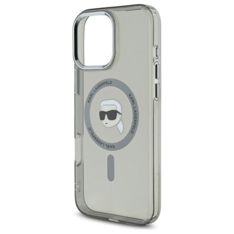 Karl Lagerfeld KLHMP16XHLSKIK iPhone16 Pro Max 6.9" czarny/black hardcase IML Metal Karl Head MagSafe