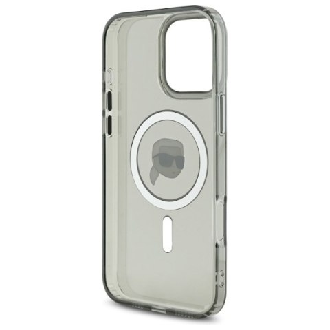 Karl Lagerfeld KLHMP16XHLSKIK iPhone16 Pro Max 6.9" czarny/black hardcase IML Metal Karl Head MagSafe