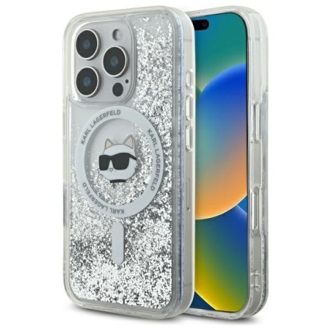 Karl Lagerfeld KLHMP16LLGCHSGH iPhone 1616 Pro 6.3" hardcase transparent Liquid Glitter Choupette Head Magsafe